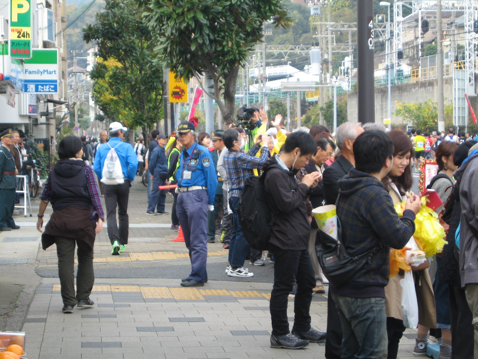 イベント会場での警備の様子